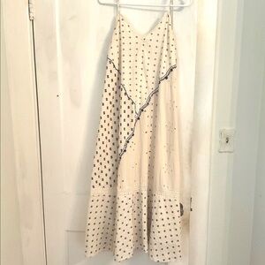 Zara Patchwork Dress Ecru